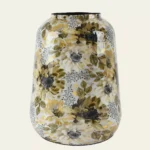 Beauty Home ΜΕΤΑΛΛΙΚΟ ΒΑΖΟ ΜΕ ΛΟΥΛΟΥΔΙΑ 21 x 21 x 24 CM - Image 2