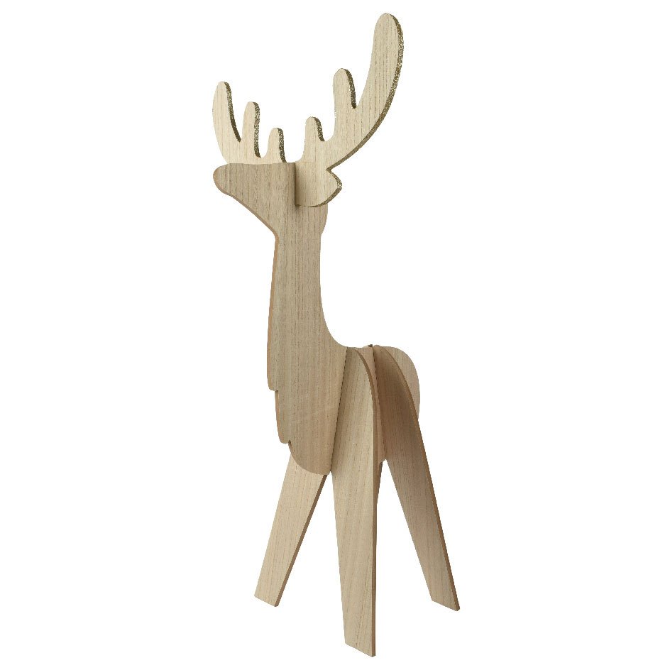 85a6966c-12de-478d-9abe-c4a46a2a6b8f Beauty Home Ξύλινο Τάρανδος 54cm x 18cm x 91cm - Image 1