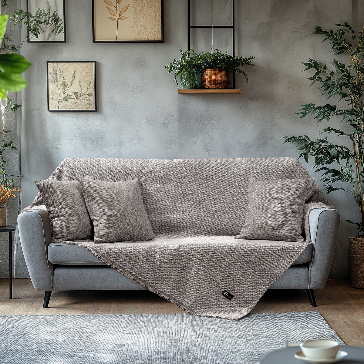 8646 Beauty Home Ριχτάρι Μονοθέσιο Art 8646 170x170 Γκρι - Image 1