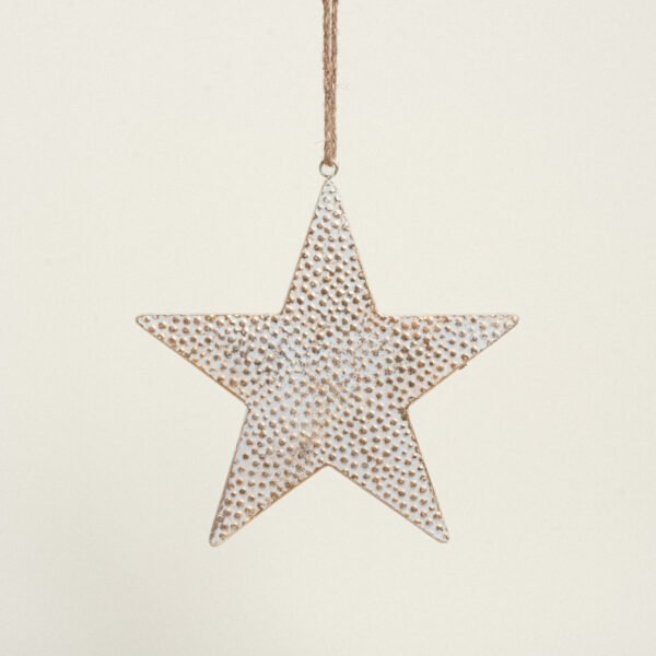 Beauty Home ΜΕΤΑΛΛΙΚΟ ΑΣΤΕΡΙ ΛΕΥΚΟ / ΧΡΥΣΟ 31 cm