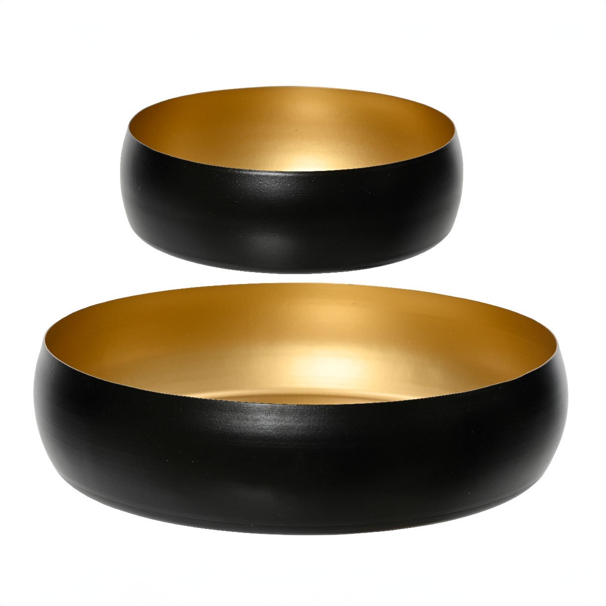 9222638c-d931-467e-b35e-2bf9860606d3 Beauty Home Μπώλ Μαύρο Σετ 2 ΤΜΧ 22 x 5,5 cm , 13,5 x 5 cm - Image 1