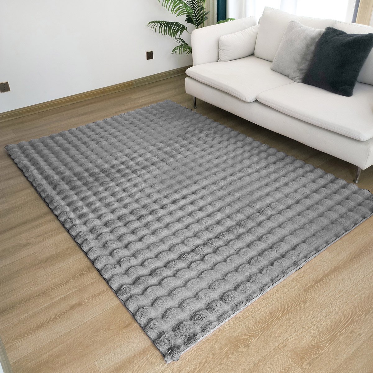 9664 Beauty Home Πατάκι Bubble Art 9664 67x210 Γκρι - Image 1