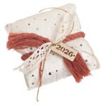 Beauty Home ΜΑΞΙΛΑΡΙ ΜΕ ΧΡΟΝ. Βελούδο Εκρού Με Χρυσά Αστέρια