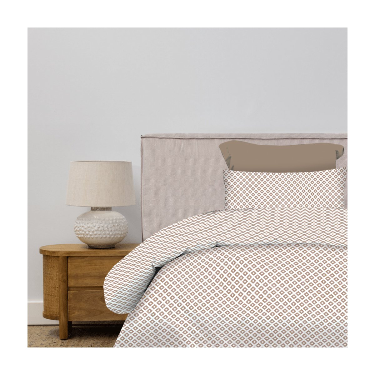 Ariel-Beige-mono-1 Σετ Παπλωματοθήκη Μονή 170×250 Ariel Beige Astron Italy - Image 1