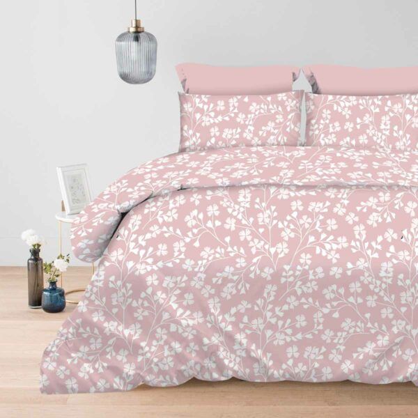 Σετ Παπλωματοθήκη Υπέρδιπλη 230×250 Daisy Dusty Rose Astron Italy