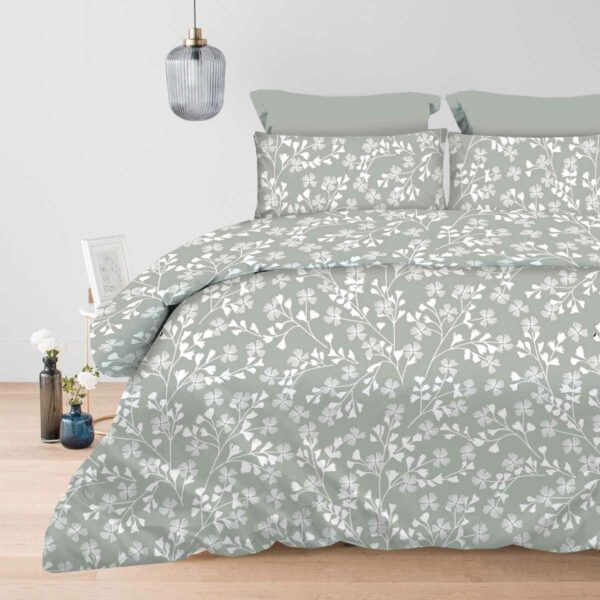 Σετ Παπλωματοθήκη Υπέρδιπλη 230×250 Daisy Grey Astron Italy