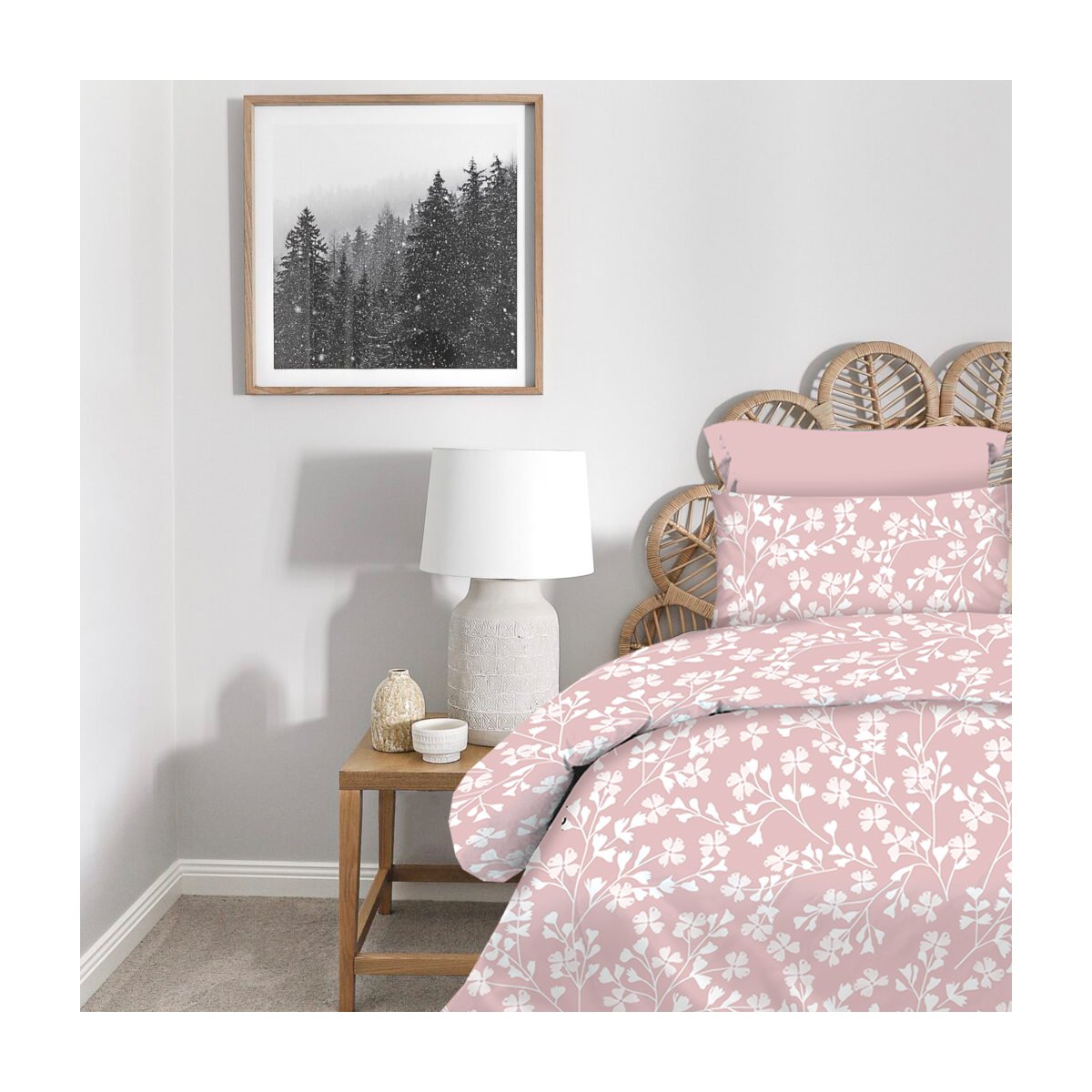 Daisy-dusty-rose-mono Σετ Σεντόνια Μονά 175×260 Daisy Dusty Rose Astron Italy - Image 1