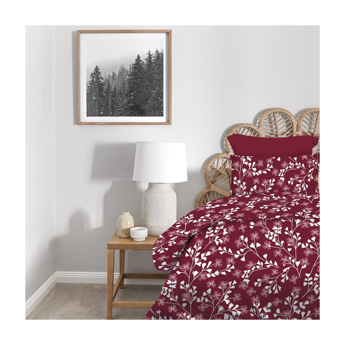 Daisy-wine-mono Σετ Σεντόνια Μονά 175×260 Daisy Red Wine Astron Italy - Image 1