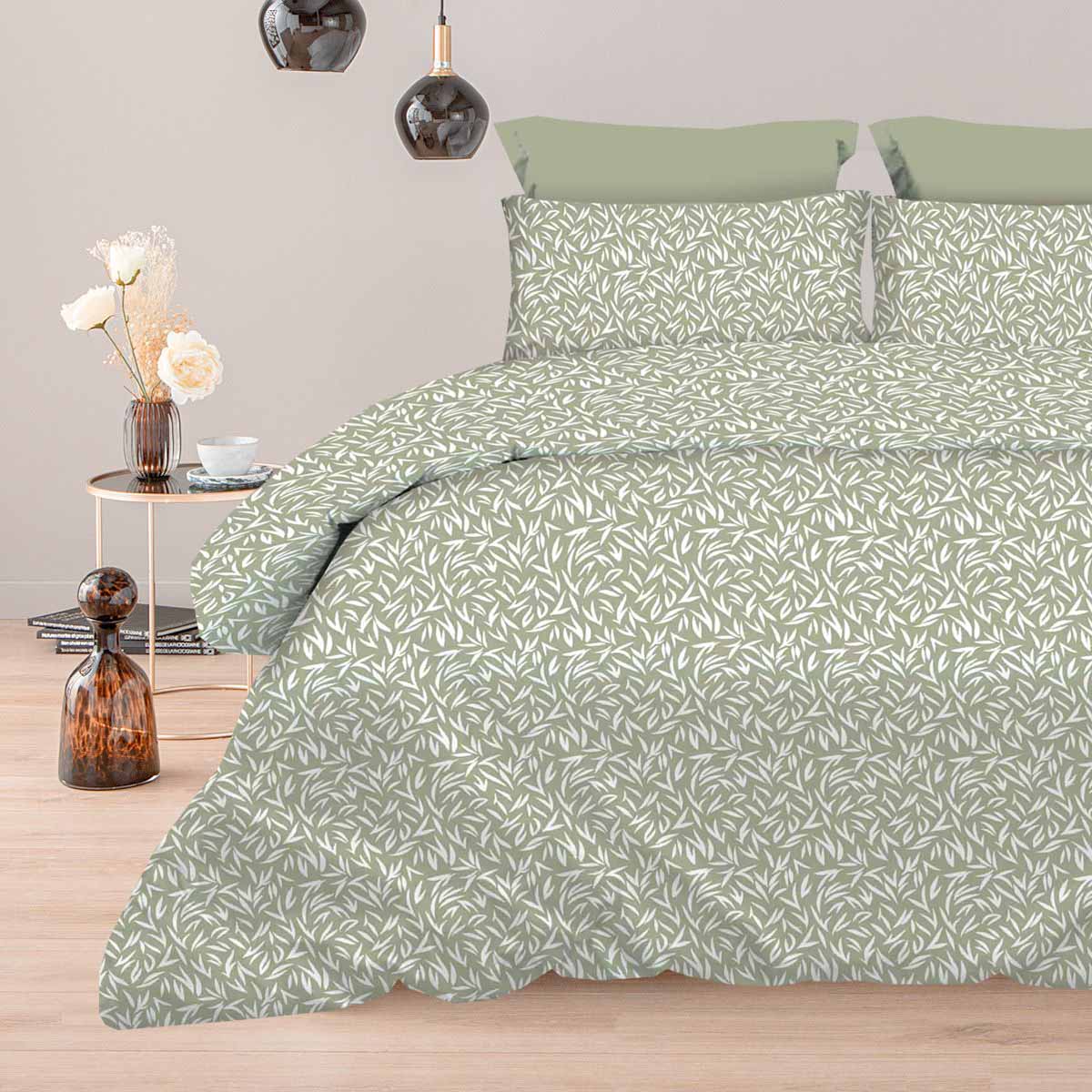 EMELIA-OIL-1 Σετ Παπλωματοθήκη Υπέρδιπλη 230×250 Emelia Olive Astron Italy - Image 1