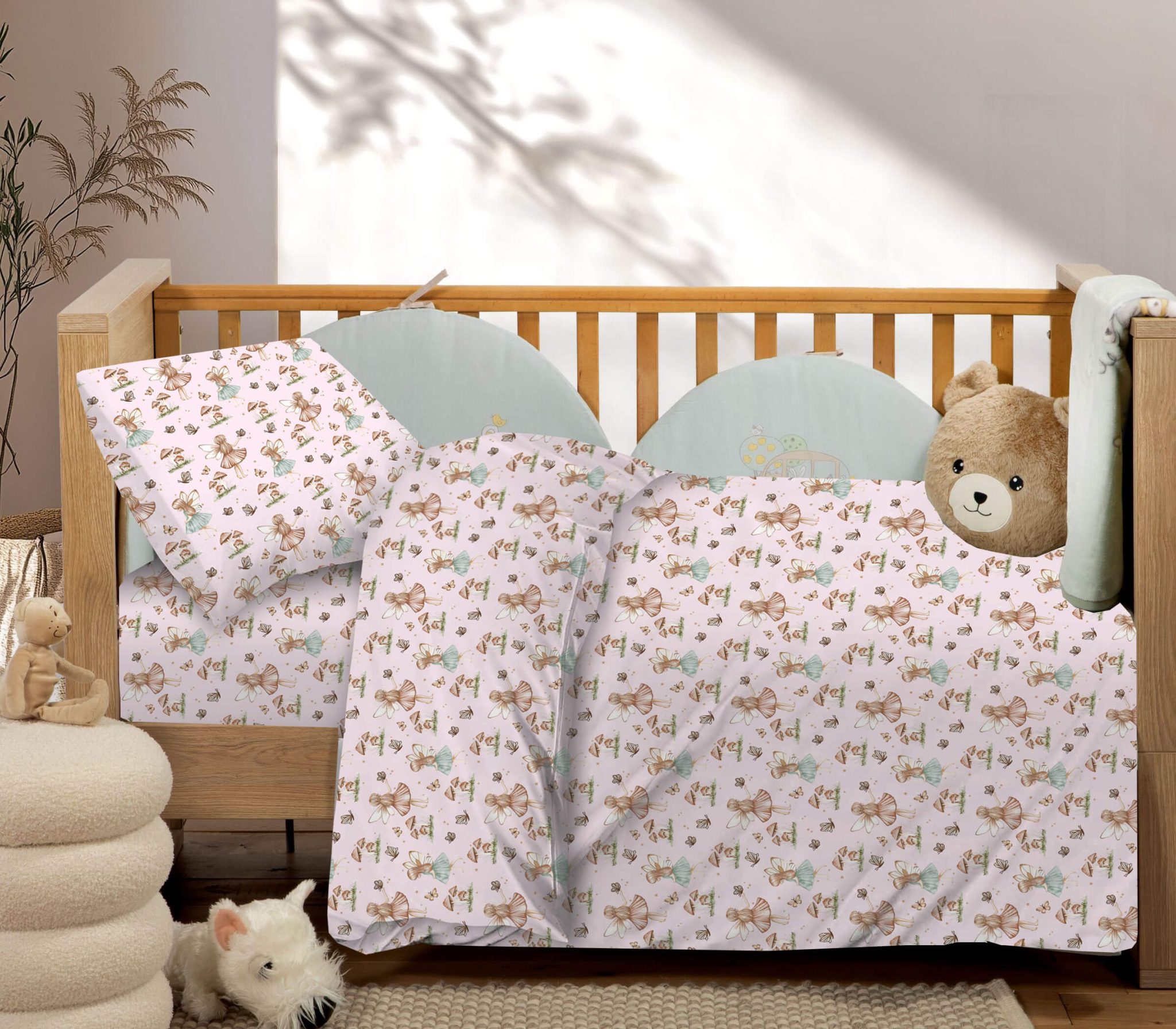 Fairy-Girl-baby-scaled Βρεφικά Σετ Σεντόνι Κούνιας Με Λάστιχο 75x145+20 Fairy Girl Astron Italy - Image 1