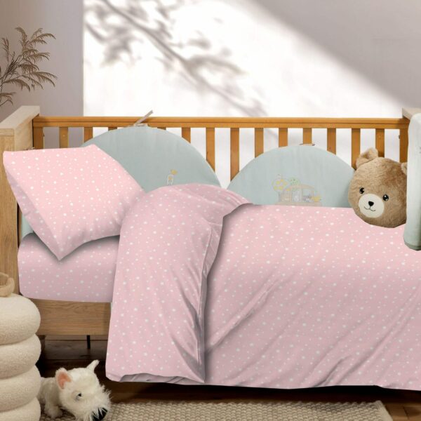 Βρεφικά Σετ Σεντόνι Κούνιας Με Λάστιχο 75x145+20 Paradise Pink Astron Italy