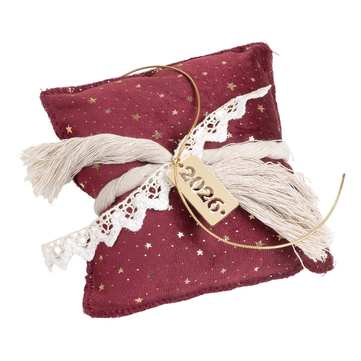 a064569b-a937-4d1a-aedc-d75b81644726 Beauty Home ΜΑΞΙΛΑΡΙ ΜΕ ΧΡΟΝ. Βελούδο Μπορντό Με Χρύσα Αστέρια - Image 1