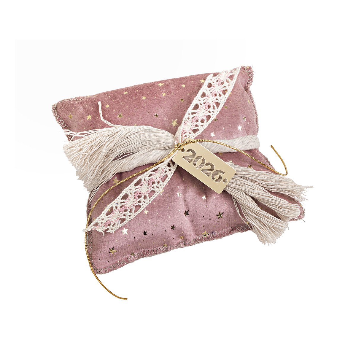 ae30b78e-22f4-46ef-95fc-7608222861fe Beauty Home ΜΑΞΙΛΑΡΙ ΜΕ ΧΡΟΝ. Βελούδο Σάπιο Μήλο Με Χρύσα Αστέρια - Image 1