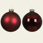 Beauty Home ΓΥΑΛΙΝΕΣ ΜΠΑΛΕΣ ΜΠΟΡΝΤΩ 10 CM ΣΕΤ 6 ΤΜΧ