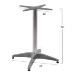 ΒΑΣΗ ΑΛΟΥΜΙΝΙΟΥ 4ΝΥΧΗ 66Χ66X69Υεκ. ΜΕ ΣΤΑΥΡΟ 45Χ45εκ. HM448.01 ΧΡΩΜΙΟΥ - Image 2