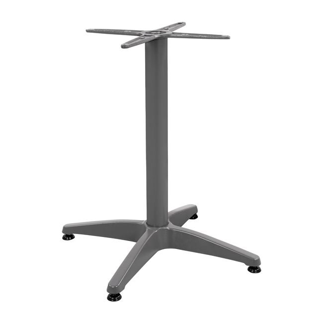 basi-aloyminioy-4nychi-66ch66x69yek-me-s ΒΑΣΗ ΑΛΟΥΜΙΝΙΟΥ 4ΝΥΧΗ 66Χ66X69Υεκ. ΜΕ ΣΤΑΥΡΟ 45x45εκ. HM448.04 ΓΚΡΙ - Image 1