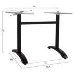 ΒΑΣΗ ΑΛΟΥΜΙΝΙΟΥ ΔΙΣΤΗΛΗ HM461.01 ΜΑΥΡΟ ΜΑΤ 78,5Χ60Χ73Υ εκ. - Image 2