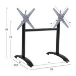 ΒΑΣΗ ΑΛΟΥΜΙΝΙΟΥ ΔΙΣΤΗΛΗ HM468.01 ΜΑΥΡΟ ΜΑΤ 78X59,5X73Υ εκ. - Image 2