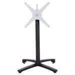 ΒΑΣΗ ΑΛΟΥΜΙΝΙΟΥ ΠΤΥΣΣΟΜΕΝΗ HM459.01 ΜΑΥΡΟ ΜΑΤ 69Χ69Χ73Υεκ. ΜΕ ΣΤΑΥΡΟ 48Χ48εκ.