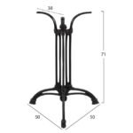 ΒΑΣΗ ΑΠΟ ΜΑΝΤΕΜΙ HM445 3NYXH ΣΕ ΜΑΥΡΟ ΧΡΩΜΑ 50Χ50Χ71 - Image 2