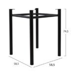 ΒΑΣΗ ΚΟΛΟΝΑΤΗ 4 ΠΟΔΙΑ ΓΙΑ ΕΠΙΦΑΝΕΙΑ 70x70 Η/Β 652-070 - Image 2