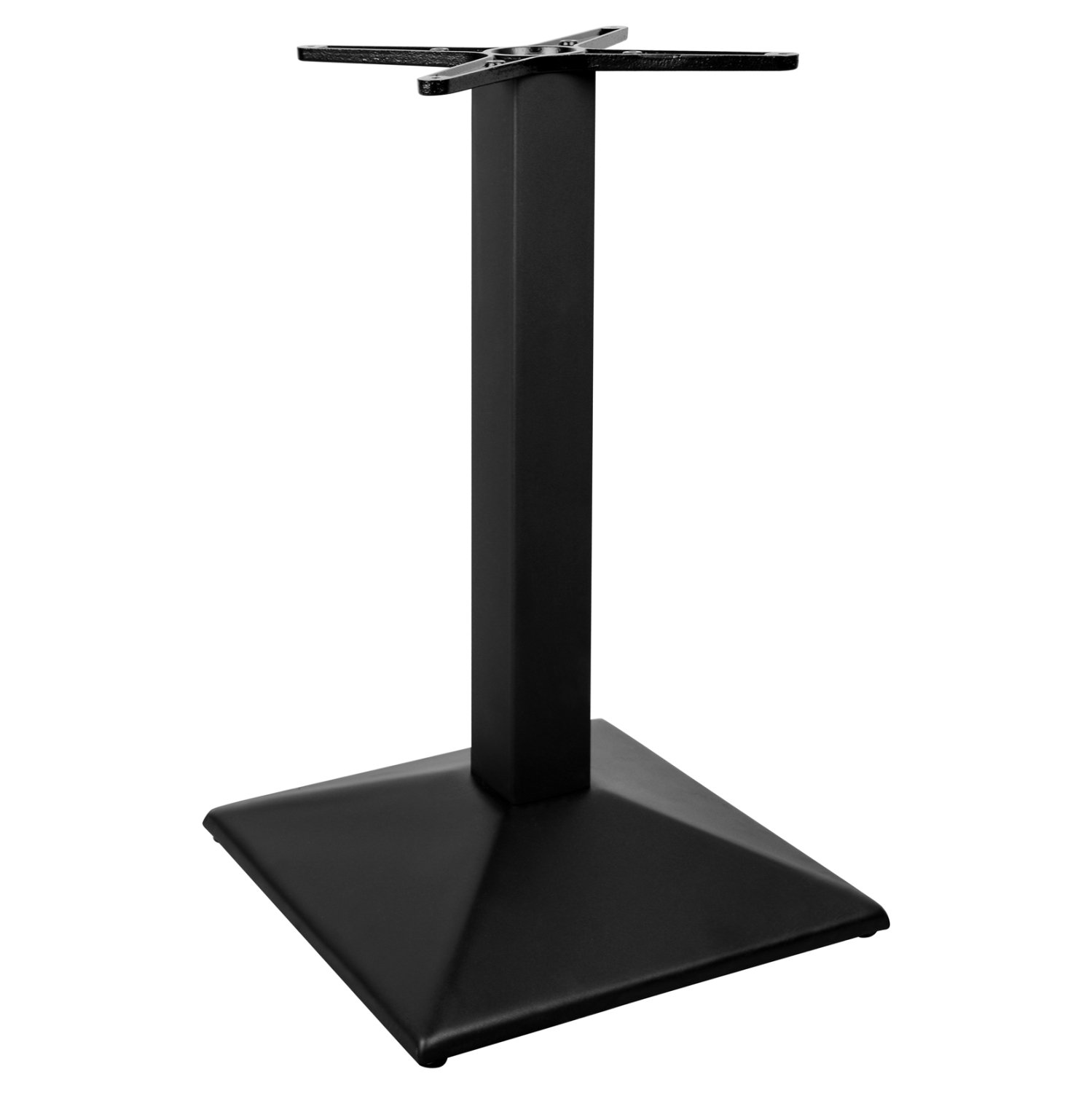 basi-metalliki-45ch45ch74ek-me-stayro-45 ΒΑΣΗ ΜΕΤΑΛΛΙΚΗ 45χ45χ74εκ ΜΕ ΣΤΑΥΡΟ 45Χ45εκ.ΠΥΡΑΜΙΔΑ ΜΑΥΡΗ HM408 - Image 1