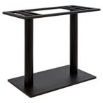 ΒΑΣΗ ΜΕΤΑΛΛΙΚΗ ΔΙΠΛΗ ΜΑΥΡΗ 80Χ40Χ72Υεκ. ΜΕ ΡΕΓΟΥΛΑΤΟΡΟΥΣ HM435