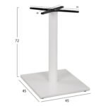 ΒΑΣΗ ΜΕΤΑΛΛΙΚΗ ΛΕΥΚΗ ΜΑΤ 46Χ46Χ72εκ. ΜΕ ΣΤΑΥΡΟ 46Χ46 ΚΑΙ ΡΕΓΟΥΛΑΤΟΡΟΥΣ HM438.02 - Image 2