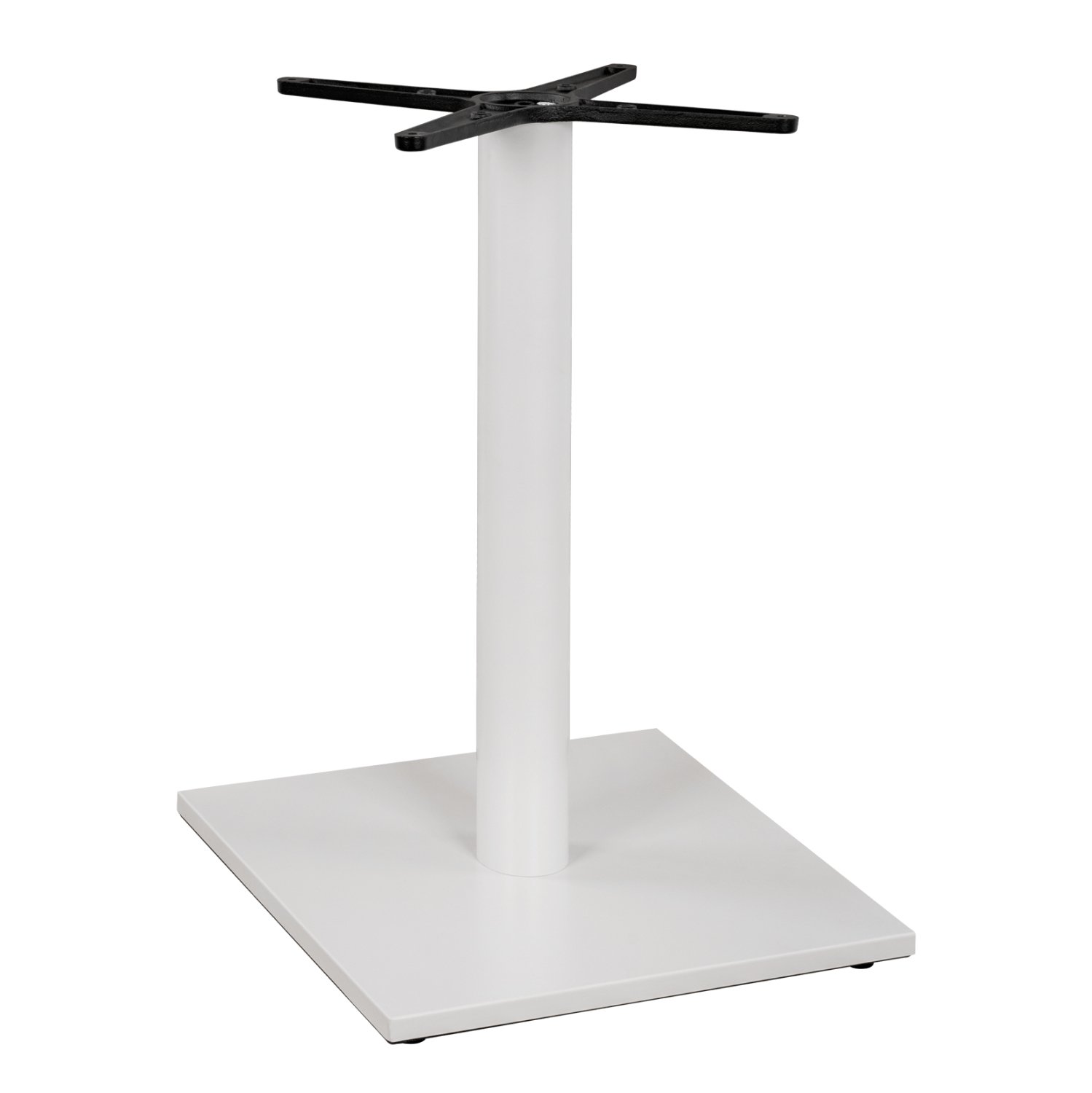 basi-metalliki-leyki-mat-46ch46ch72ek-me ΒΑΣΗ ΜΕΤΑΛΛΙΚΗ ΛΕΥΚΗ ΜΑΤ 46Χ46Χ72εκ. ΜΕ ΣΤΑΥΡΟ 46Χ46 ΚΑΙ ΡΕΓΟΥΛΑΤΟΡΟΥΣ HM438.02 - Image 1