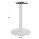 ΒΑΣΗ ΜΕΤΑΛΛΙΚΗ ΛΕΥΚΗ ΜΑΤ Φ45x72Υεκ. ΜΕ ΡΕΓΟΥΛΑΤΟΡΟΥΣ HM419.12 - Image 2