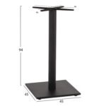 ΒΑΣΗ ΜΕΤΑΛΛΙΚΗ ΜΠΑΡ ΜΕΣΑΙΟΥ ΥΨΟΥΣ ΓΚΡΙ ΜΑΤ HM474.20 ΣΤΑΥΡΟΣ 46Χ46εκ 45Χ45Χ94Υεκ. - Image 2