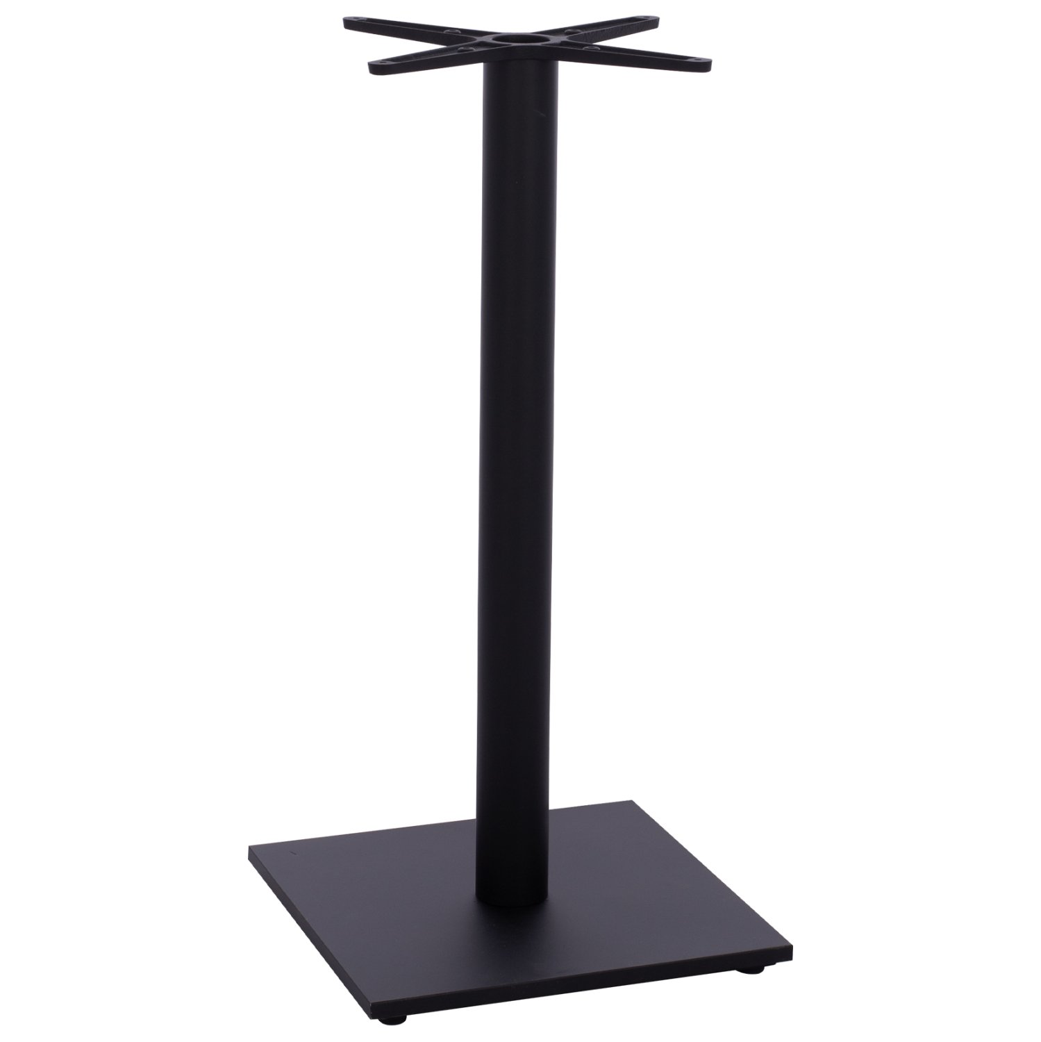 basi-metalliki-mpar-messaioy-ypsoys-mayr ΒΑΣΗ ΜΕΤΑΛΛΙΚΗ ΜΠΑΡ ΜΕΣΣΑΙΟΥ ΥΨΟΥΣ ΜΑΥΡΗ ΜΑΤ HM474 ΣΤΑΥΡΟΣ 46Χ46εκ 45Χ45Χ94Υεκ. - Image 1