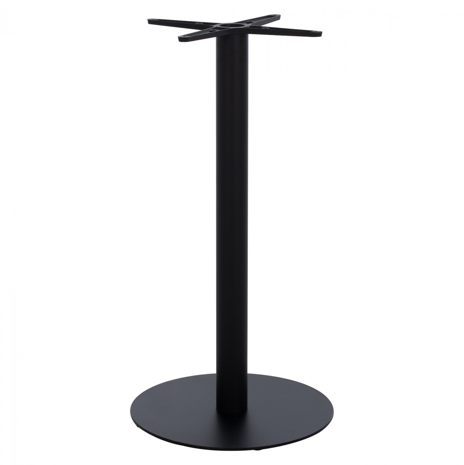 basi-metalliki-mpar-messaioy-ypsoys-mayr ΒΑΣΗ ΜΕΤΑΛΛΙΚΗ ΜΠΑΡ ΜΕΣΑΙΟΥ ΥΨΟΥΣ ΜΑΥΡΗ ΜΑΤ HM472 ΣΤΑΥΡΟΣ 46Χ46εκ. Φ49X94Υεκ. - Image 1