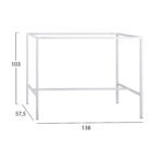 ΒΑΣΗ ΜΠΑΡ ΜΕΤΑΛΛΙΚΗ ΛΕΥΚΗ ΜΑΤ TS925 ΣΧΕΔΙΟ Π ΓΙΑ 138Χ57,5Χ103 ΕΠΙΦΑΝΕΙΑ - Image 2