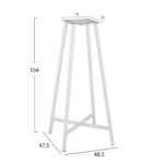 ΒΑΣΗ ΜΠΑΡ ΤΕΣΣΕΡΑ ΠΟΔΙΑ TS952 ΛΕΥΚΗ 48.5x47.5x104 cm. - Image 2