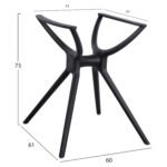 ΒΑΣΗ ΠΟΛΥΠΡΟΠΥΛΕΝΙΟΥ ΜΑΥΡΗ HM462.01 ΓΙΑ ΕΠΙΦΑΝΕΙΑ 80Χ80 - Image 2