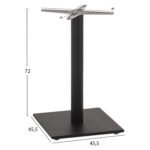 ΒΑΣΗ ΤΡΑΠΕΖΙΟΥ ΑΛΟΥΜΙΝΙΟΥ ΓΚΡΙ HM475.20 ΣΤΑΥΡΟΣ 46Χ46εκ 46Χ46Χ72Υεκ. - Image 2