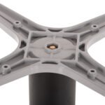 ΒΑΣΗ ΤΡΑΠΕΖΙΟΥ ΑΛΟΥΜΙΝΙΟΥ ΣΤΡΟΓΓΥΛΗ ΜΑΥΡΟ ΜΑΤ HM476.01 ΣΤΑΥΡΟΣ 48Χ48εκ Φ45Χ72Υεκ. - Image 5