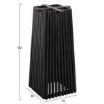 ΒΑΣΗ ΜΠΑΡ ΕΣΩΤ.ΧΩΡΟΥ ΜΕΣ.ΥΨΟΥΣ ΤΕΤΡΑΓΩΝΗ FRANTZ HM9858.12 ΞΥΛΟ MINDI-ΜΑΥΡΟ 40x40x90Yεκ - Image 2