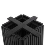 ΒΑΣΗ ΜΠΑΡ ΕΣΩΤ.ΧΩΡΟΥ ΜΕΣ.ΥΨΟΥΣ ΤΕΤΡΑΓΩΝΗ FRANTZ HM9858.12 ΞΥΛΟ MINDI-ΜΑΥΡΟ 40x40x90Yεκ - Image 4