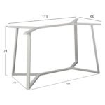 ΒΑΣΗ ΤΡΑΠΕΖΙΟΥ ΛΕΥΚΗ ΜΕΤΑΛΛΙΚΗ HM471.02 111X60X71Υ εκ. - Image 2