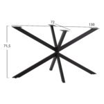 ΒΑΣΗ ΤΡΑΠΕΖΙΟΥ ΜΑΥΡΗ ΜΕΤΑΛΛΙΚΗ ΔΙΠΛΗ ΧΙΑΣΤΙ HM5917 130x72x71,5Υεκ. - Image 2