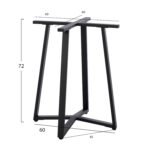 ΒΑΣΗ ΤΡΑΠΕΖΙΟΥ ΜΑΥΡΗ ΜΕΤΑΛΛΙΚΗ HM470.01 60x60x72Υ εκ. - Image 2