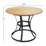 ΒΑΣΗ ΤΡΑΠΕΖΙΟΥ ΜΑΥΡΗ ΜΕΤΑΛΛΙΚΗ TS904 Φ70x103 εκ. ΓΙΑ ΕΠΙΦΑΝΕΙΑ Φ120 εκ. - Image 2