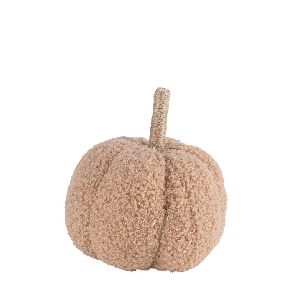 bff0bead-69bf-474c-a434-8572b0a1d474 Beauty Home Κολοκύθα υφασμάτινη μπουκλέ μπεζ Ø11 x 13 cm - Image 1