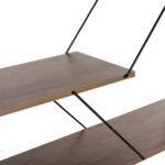 ΒΙΒΛΙΟΘΗΚΗ TARS HM2240.13 OLIVE GREY ΜΕΛΑΜΙΝΗ-ΜΑΥΡΕΣ ΜΕΤΑΛΛΙΚΕΣ ΒΕΡΓΕΣ 84x24x157Yεκ. - Image 5