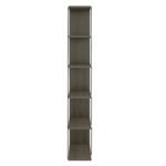 ΒΙΒΛΙΟΘΗΚΗ ΜΙΝΙ TARS HM2241.13 OLIVE GREY ME ΜΑΥΡΕΣ ΒΕΡΓΕΣ 65x22-24x146Υεκ. - Image 5