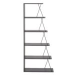 ΒΙΒΛΙΟΘΗΚΗ ΜΙΝΙ TARS HM2241.20 ΓΚΡΙ ΜΕΛΑΜΙΝΗ-ΜΑΥΡΕΣ ΜΕΤΑΛ. ΒΕΡΓΕΣ 65x22-24x146Υεκ. - Image 3