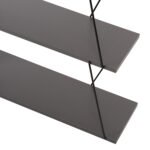 ΒΙΒΛΙΟΘΗΚΗ ΜΙΝΙ TARS HM2241.20 ΓΚΡΙ ΜΕΛΑΜΙΝΗ-ΜΑΥΡΕΣ ΜΕΤΑΛ. ΒΕΡΓΕΣ 65x22-24x146Υεκ. - Image 5