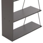 ΒΙΒΛΙΟΘΗΚΗ ΜΙΝΙ TARS HM2241.20 ΓΚΡΙ ΜΕΛΑΜΙΝΗ-ΜΑΥΡΕΣ ΜΕΤΑΛ. ΒΕΡΓΕΣ 65x22-24x146Υεκ. - Image 6